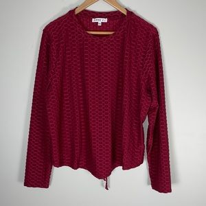 Love J 3X Red Long Sleeve Shirt